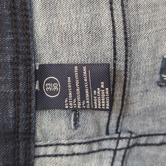 BUFFALO DAVID BITTON DRIVEN X Basic Relaxed Straight Stretch Blue Jeans - Picture 2 of 6